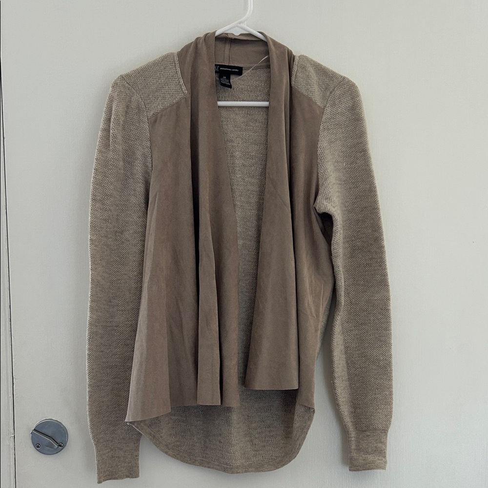 INC International Concepts Beige Drape Cardigan